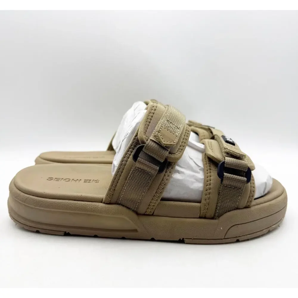 SEICHI Mens Sandoru Ichi Slide Sandals Size 11 EU 44 Tan NIB